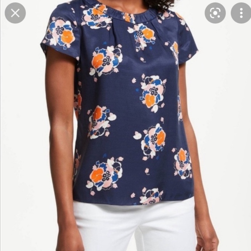 Floral Navy Blouse